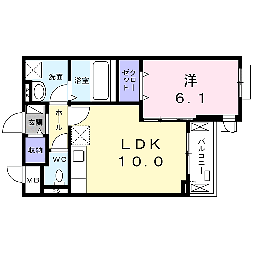 ＥＣＯ　ＧＬＡＮＺ 302｜兵庫県尼崎市瓦宮１丁目(賃貸アパート1LDK・3階・40.74㎡)の写真 その2