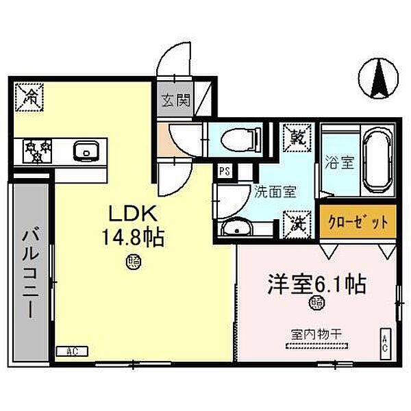 プラザ　シャルム 203｜兵庫県尼崎市武庫之荘本町３丁目(賃貸アパート1LDK・2階・48.37㎡)の写真 その2