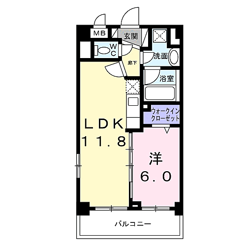 レジス城の堀 305｜兵庫県尼崎市下坂部２丁目(賃貸マンション1LDK・3階・43.07㎡)の写真 その2