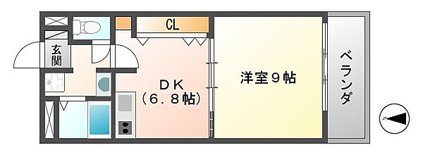 プロヴァンス 506｜兵庫県尼崎市水堂町３丁目(賃貸マンション1DK・5階・39.16㎡)の写真 その2