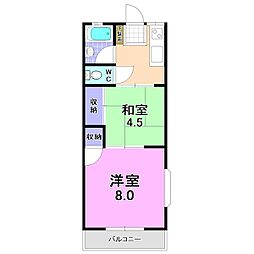 KEハイム 1階2Kの間取り