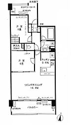 グランシーナ清瀬元町 2LDKの間取図画像