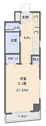 リーヴルスタジオ 1Kの間取図画像