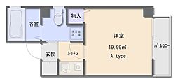 パルク淵野辺 1Kの間取図画像