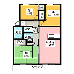 エータイマンション 3LDKの間取図画像