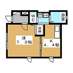 CenterPoint-K2 1Kの間取図画像