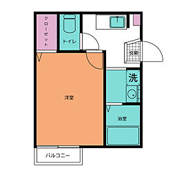 L'Aria Omiya 1Kの間取図画像