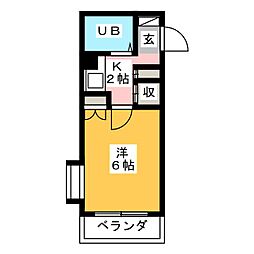 コンフォートマンション大宮 1Kの間取図画像