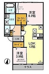 レジェーロ 2LDKの間取図画像