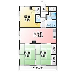 武州ビル 3LDKの間取図画像