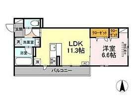 Asakawa1 203 ｜ 愛媛県松山市西石井1丁目（賃貸アパート1LDK・2階・42.81㎡） その2