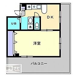 フルネスミウラ 1DKの間取図画像