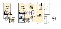 トスカーナガーデンB 3LDKの間取図画像