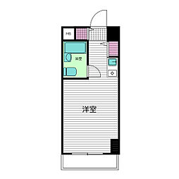 シーアイマンション鶴見 5階ワンルームの間取り