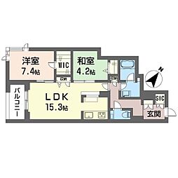 ドッゴミーム 2LDKの間取図画像