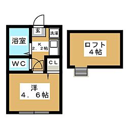 R-Flat 1Kの間取図画像