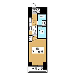 プラウドフラット鶴見1 1Kの間取図画像