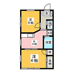 アルテメゾン 2Kの間取図画像