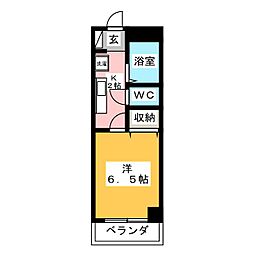 アルカサーノ湘南 1Kの間取図画像