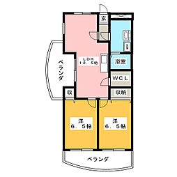 フォルトゥーナ 2LDKの間取図画像