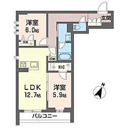 コード湘南 2LDKの間取図画像