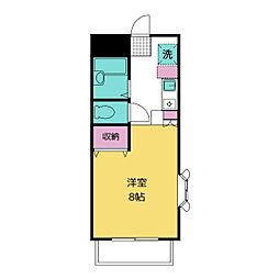 シティフラット ワンルームの間取図画像