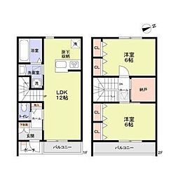 (仮称)藤沢市藤沢1丁目新築計画 2SLDKの間取図画像