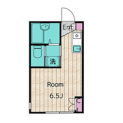 グリーンピア井土ヶ谷 1階ワンルームの間取り