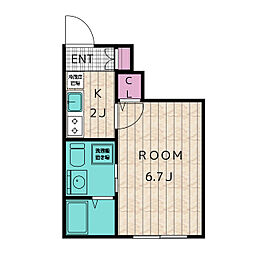 Granada 1階1Kの間取り