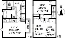 パークヒル2 3LDKの間取図画像