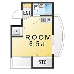 アークミル港南台 ワンルームの間取図画像