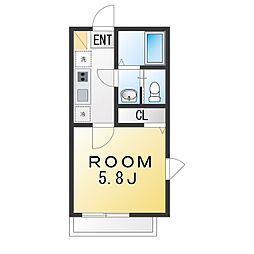 ハーモニー洋光台 1Kの間取図画像