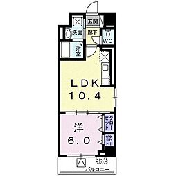 ブルーレジデンスケイ 1LDKの間取図画像