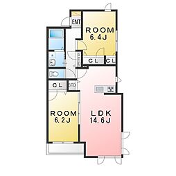 Alegria 2LDKの間取図画像