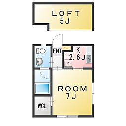 ロフティ上大岡 ワンルームの間取図画像