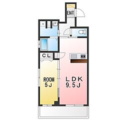 SK'弘明寺 1LDKの間取図画像
