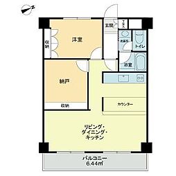 エンゼルハイム長津田 1SLDKの間取図画像