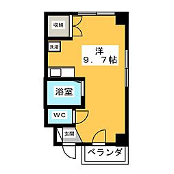 サンセール ワンルームの間取図画像