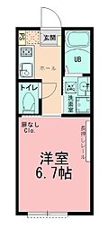 クレスタ鴨居 1Kの間取図画像