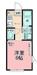 クレスタ鴨居 1Kの間取図画像