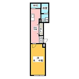 COMFORT十日市場 1DKの間取図画像
