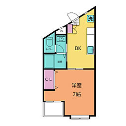 グリーンピア新横浜 1DKの間取図画像