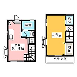 プチメゾン 1DKの間取図画像