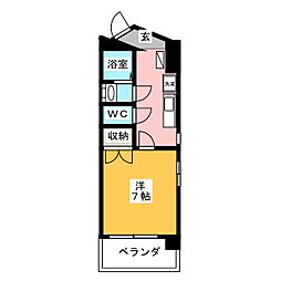 ソレーユみなみ 1Kの間取図画像