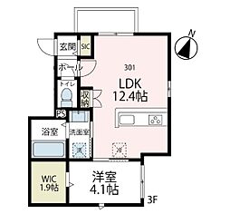 ストリーム鴨居 1LDKの間取図画像