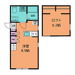 プリマベーラ 1階ワンルームの間取り