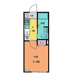 Ｂｏｎａｎｚａ追浜 3階1Kの間取り