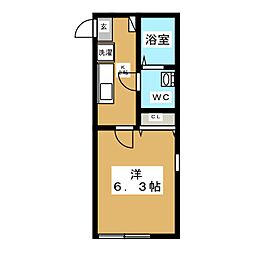グレースエスタ 1階1Kの間取り