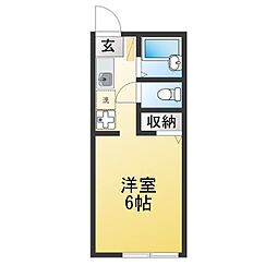 ニューハイツマツモト ワンルームの間取図画像