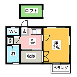 間取図画像 1K